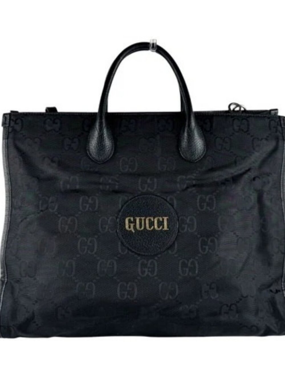 Auth GUCCI Off The Grid Handbag Shoulder Bag Black Nylon/Leather - z10210